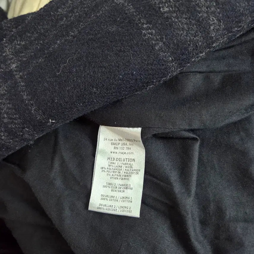 [BUNJANG] Maje Check Coat / 마쥬 체크 코트