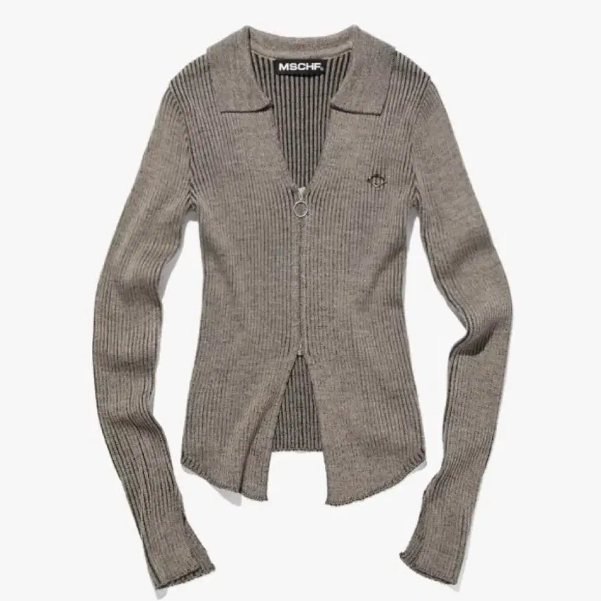 [BUNJANG] MSCHIEF Knitted Two-Tone Zip-Up Cardigan / 미스치프 MSCHIEF 니티드 투톤 집업 가디건