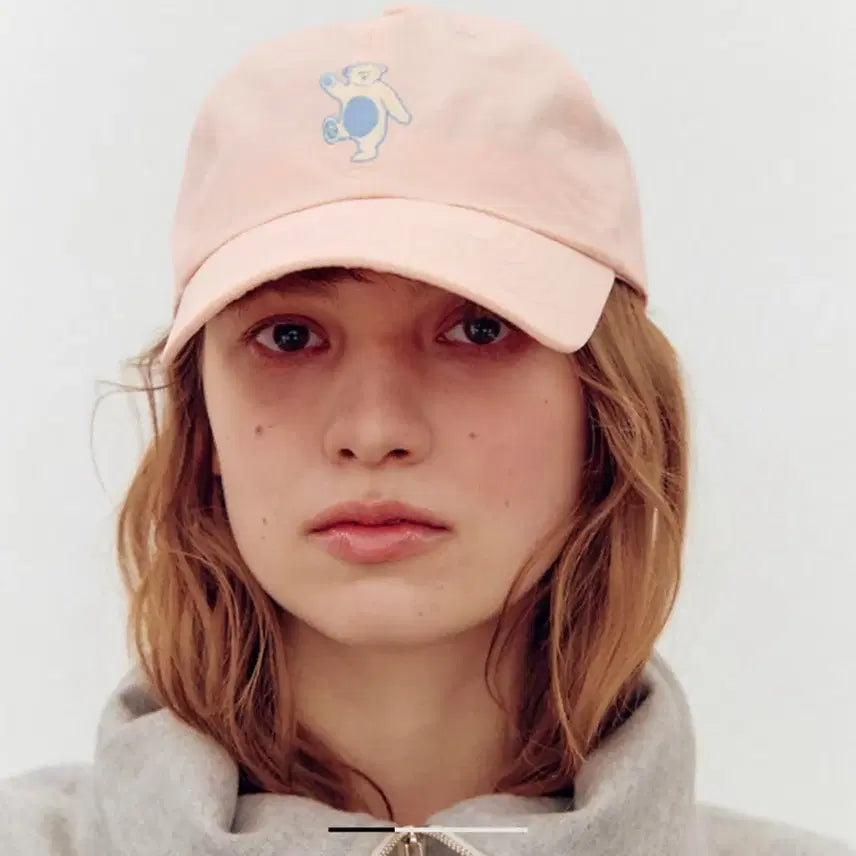 [BUNJANG] CELLOPHANE BEAR BALLCAP - PINK / 셀로판 BEAR BALLCAP - PINK