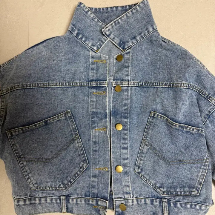 [BUNJANG] Cropped Denim Jacket / 크롭 데님 자켓 청 자켓