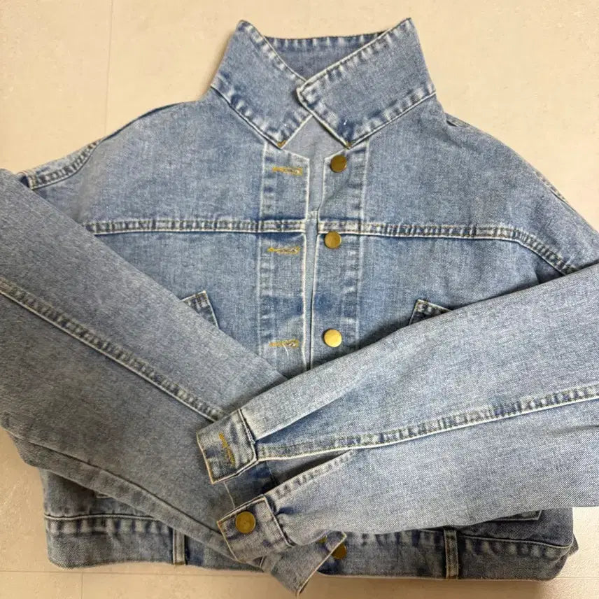 [BUNJANG] Cropped Denim Jacket / 크롭 데님 자켓 청 자켓