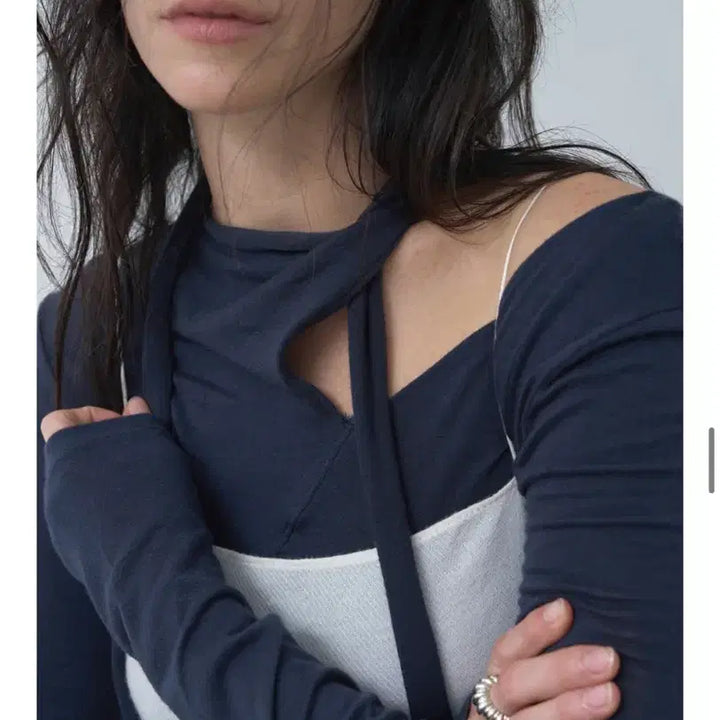 [BUNJANG] Verso Asymmetric Wool Scarf Neck Top / (새상품)베르소 Asymmetric Wool Scarf neck Top