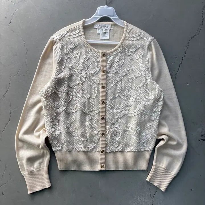 [BUNJANG] Escada Vintage Lace Cardigan (Size 38) / 만원샵 빈티지 에스카다 레이스 가디건 38(M)