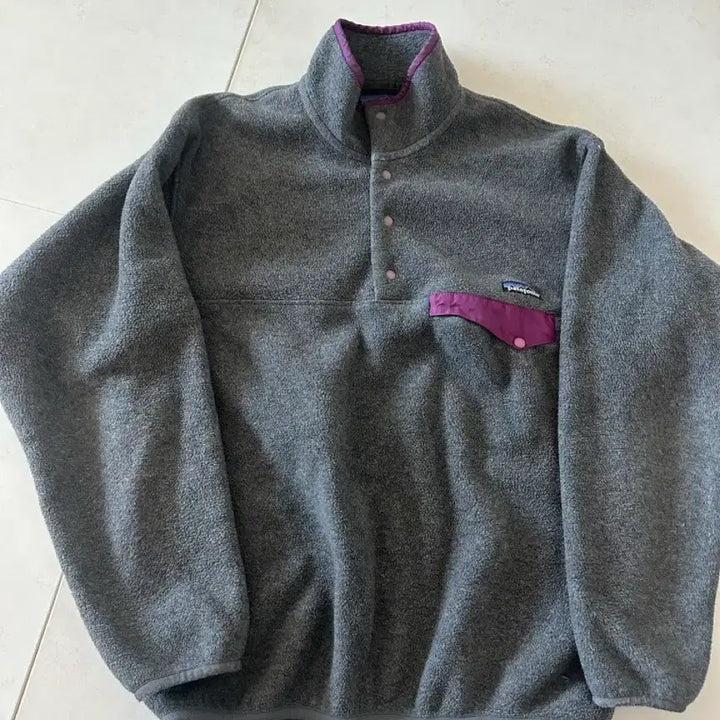 [BUNJANG] 90s Synchilla Gray Purple Jacket / 90s 신칠라 그레이 퍼플 M 자메이카 제조