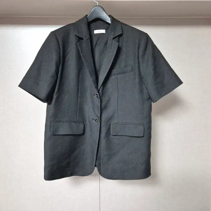 [BUNJANG] Moani Linen Two-Button Short Sleeve Jacket / 모아니 투버튼 린넨 반팔 자켓