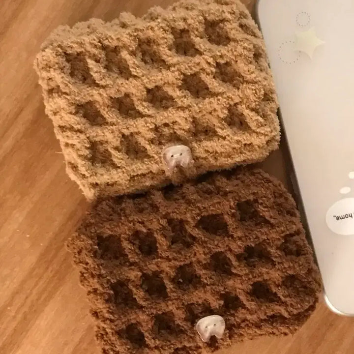 [BUNJANG] Handmade Cat Waffle Knit Wallet / [handmade] 폭닥 와플 뜨개지갑_cat
