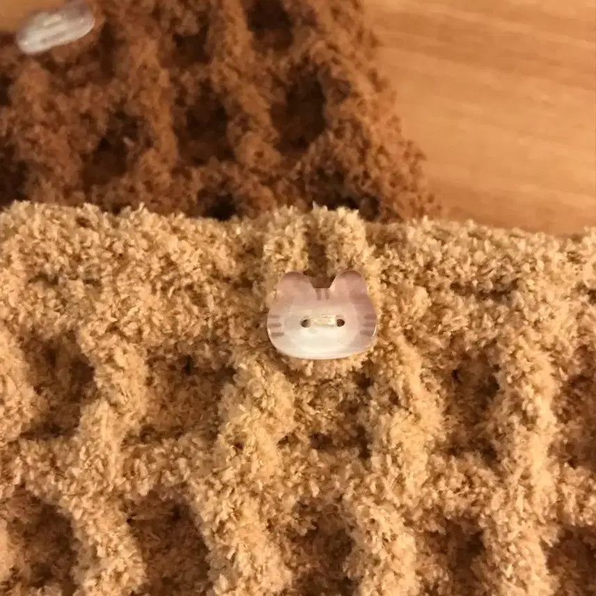 [BUNJANG] Handmade Cat Waffle Knit Wallet / [handmade] 폭닥 와플 뜨개지갑_cat