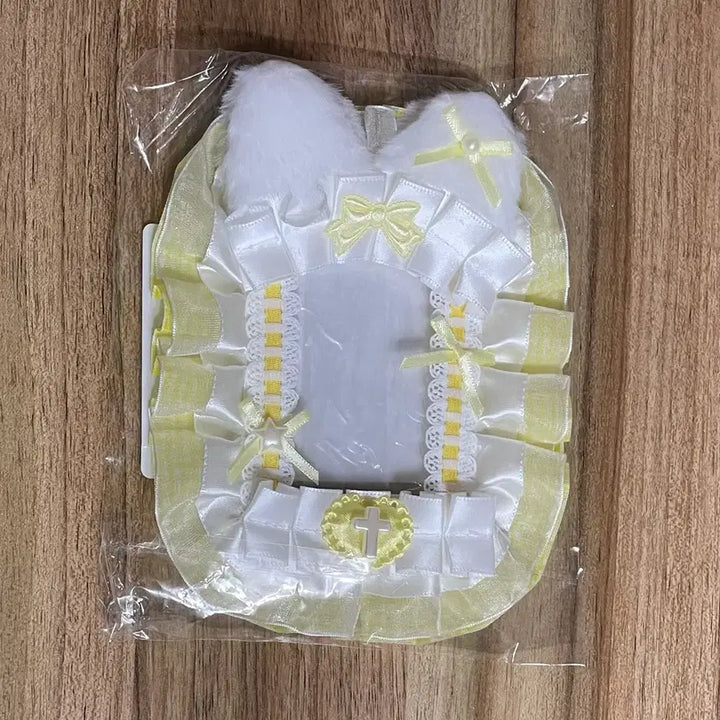 [BUNJANG] Handmade Cat Yellow Star Toploader Photocard Holder / 리본 레이스 탑꾸 포카홀더 탑로더 수제 고양이 노랑 별