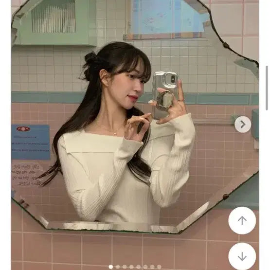 [BUNJANG] Asymmetrical Off-Shoulder Knit - Ivory / 언발 오프숄더 니트 아이보리