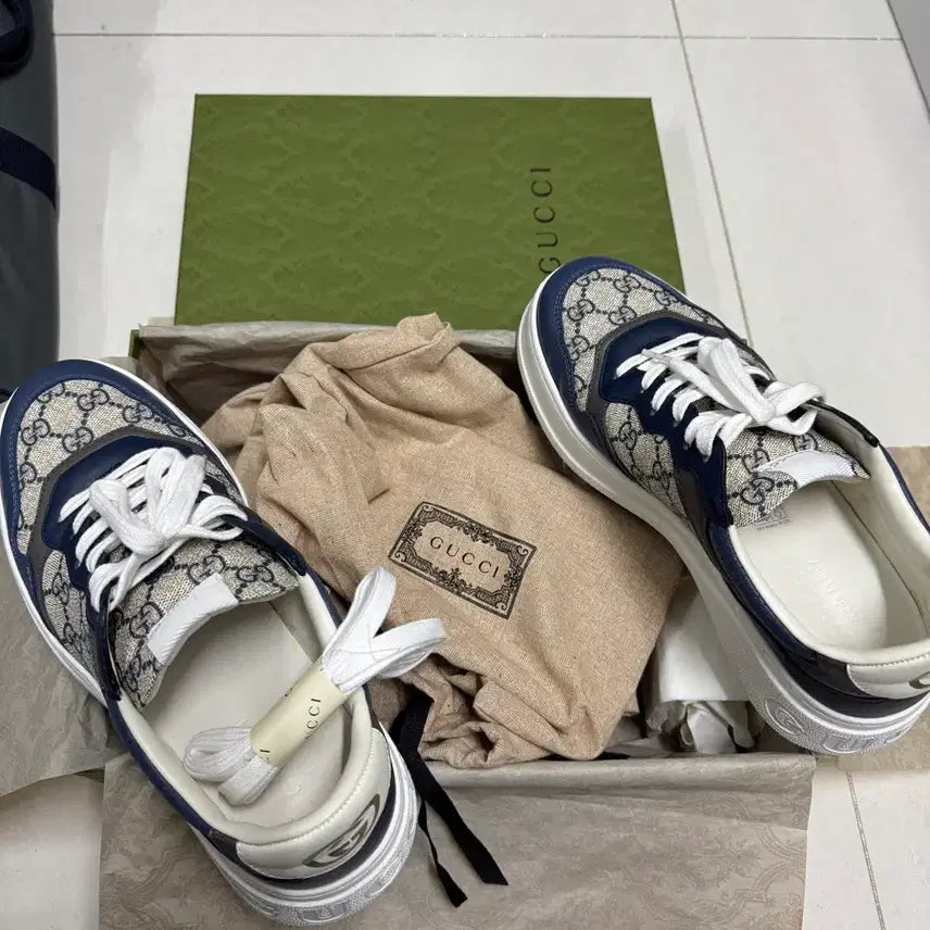 [BUNJANG] Gucci GG Sneakers Navy 42 / 구찌 GG 스니커즈 네이비 42