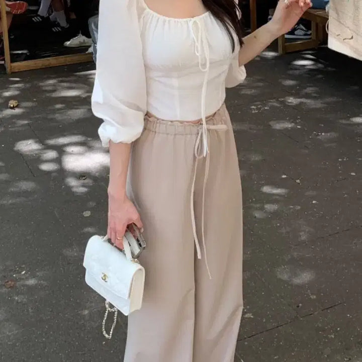 [BUNJANG] Ont Mute Pants &amp; Zara Halterneck Set / 온트 뮤트팬츠 + 자라 홀터넥