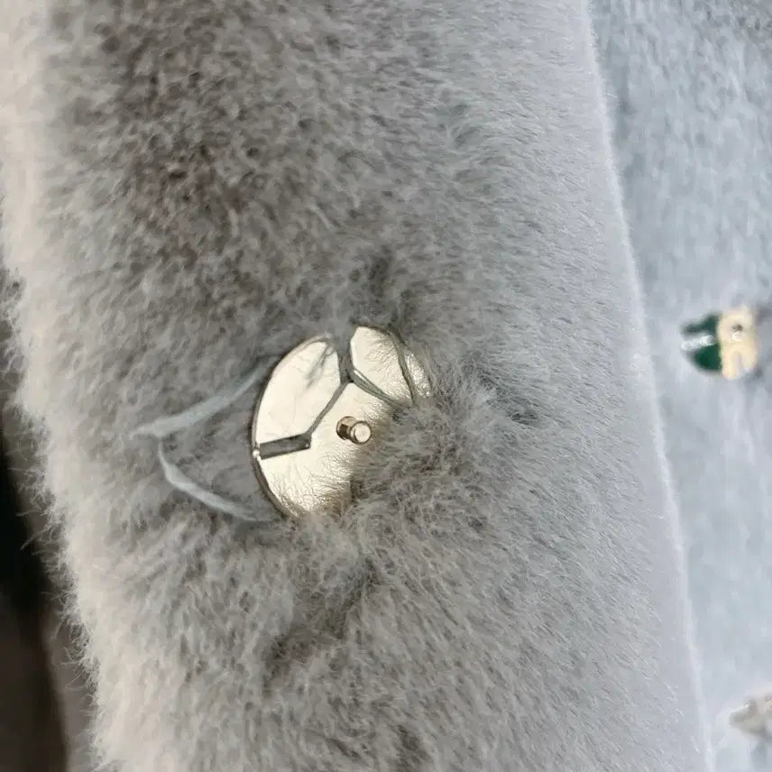 [BUNJANG] Gray Faux Fur Jacket / 그레이/ 회색 페이크퍼자켓