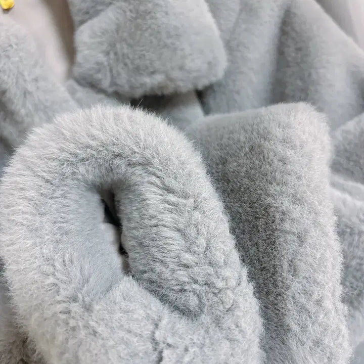 [BUNJANG] Gray Faux Fur Jacket / 그레이/ 회색 페이크퍼자켓