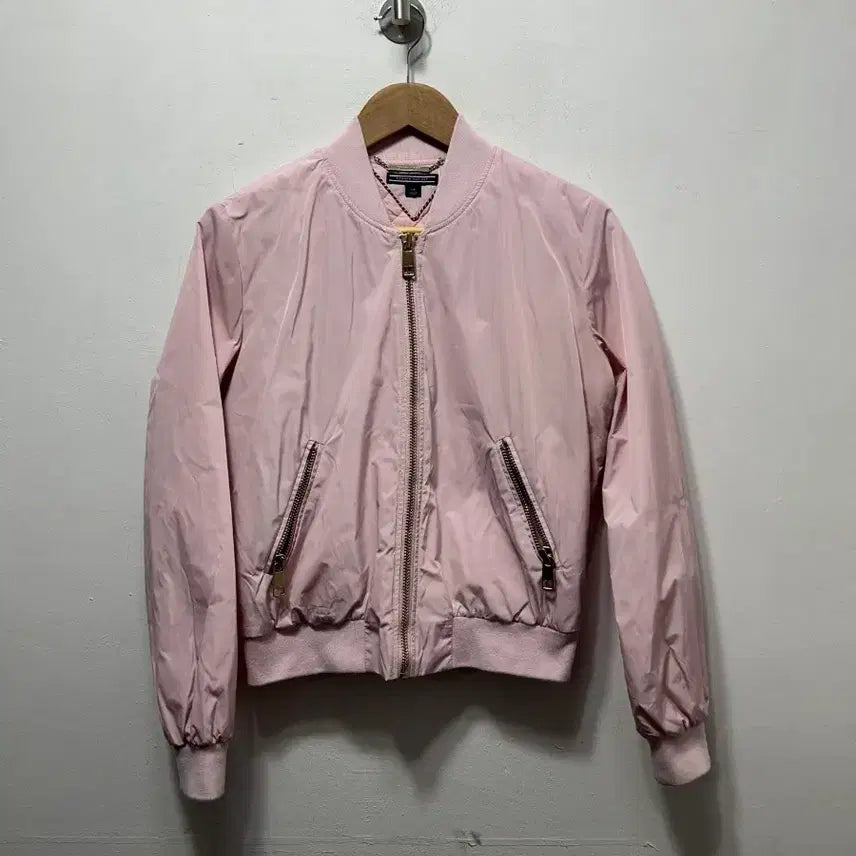 [BUNJANG] Tommy Hilfiger Pink Bomber Jacket S / 타미힐피거 핑크 봄버 자켓 S