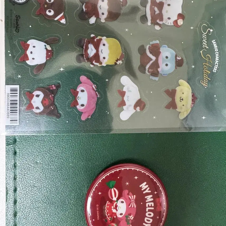 [BUNJANG] Sanrio My Melody Sticker &amp; Badge Set / 산리오 팝업 스티커&amp;마이멜로디 뱃지