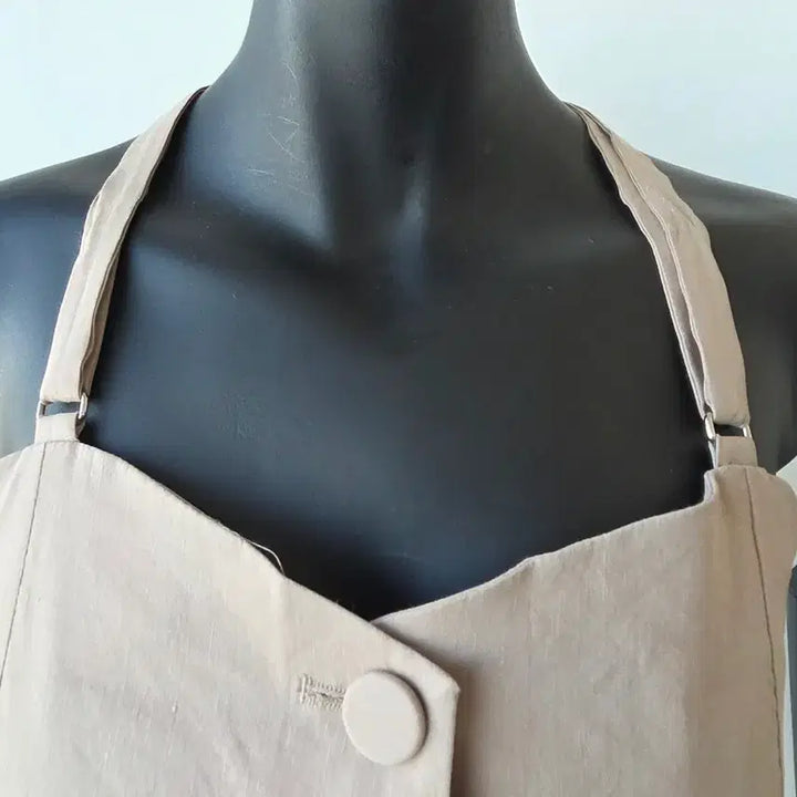 [BUNJANG] Beige Sleeveless Vest Jacket / 55-66)뷔스띠에 조끼자켓 /새제품