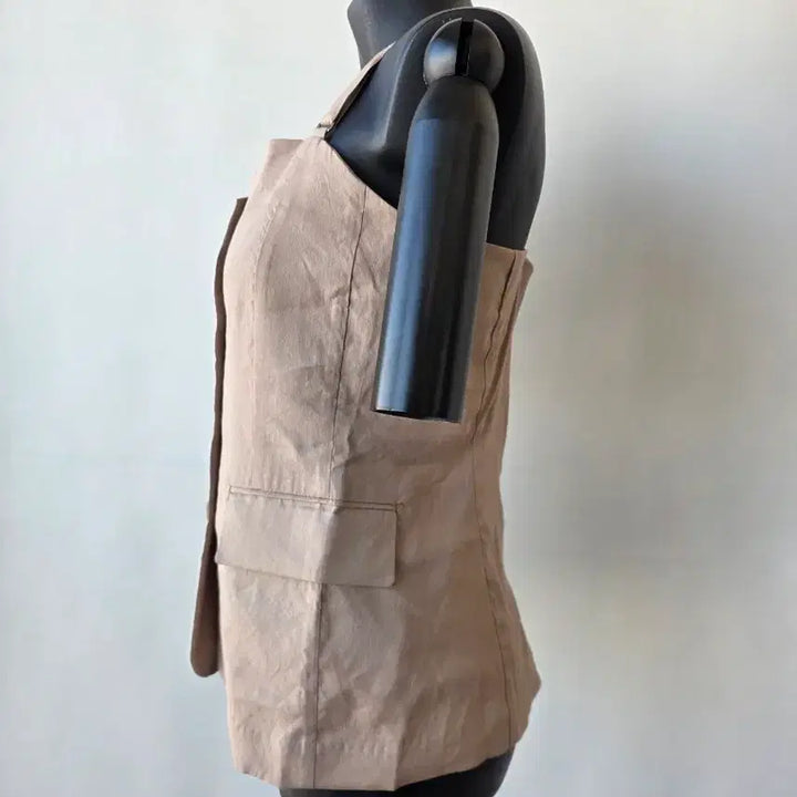 [BUNJANG] V-neck Vest Jacket / 55-66)뷔스띠에 조끼자켓 /새제품