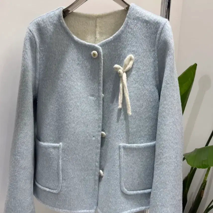 [BUNJANG] Short Wool-Cashmere Blend Coat / 봄 가을 겨울 여성용 숏 코트