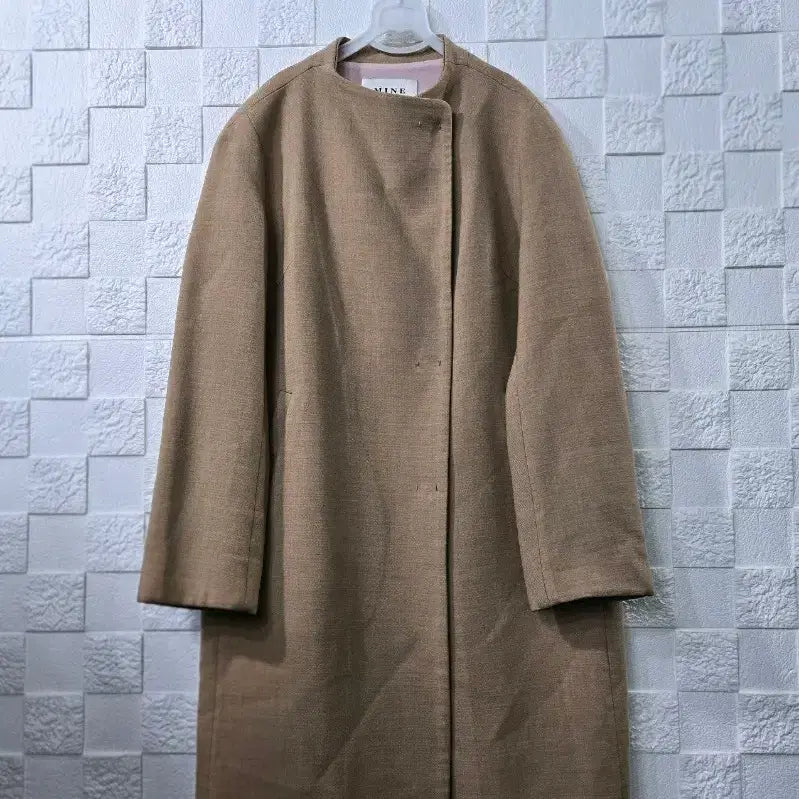 [BUNJANG] MINE Brown Long Coat / MINE 마인 브라운 롱 코트 하객룩 출근룩 입학식