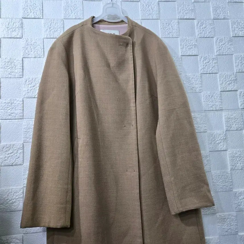 [BUNJANG] MINE Brown Long Coat / MINE 마인 브라운 롱 코트 하객룩 출근룩 입학식