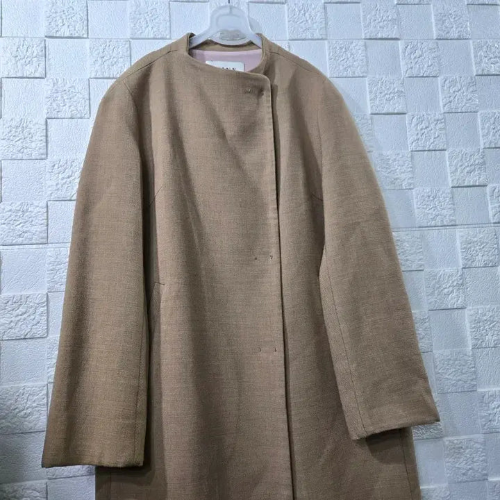[BUNJANG] MINE Brown Long Coat / MINE 마인 브라운 롱 코트 하객룩 출근룩 입학식