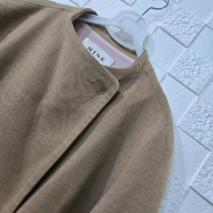 [BUNJANG] MINE Brown Long Coat / MINE 마인 브라운 롱 코트 하객룩 출근룩 입학식