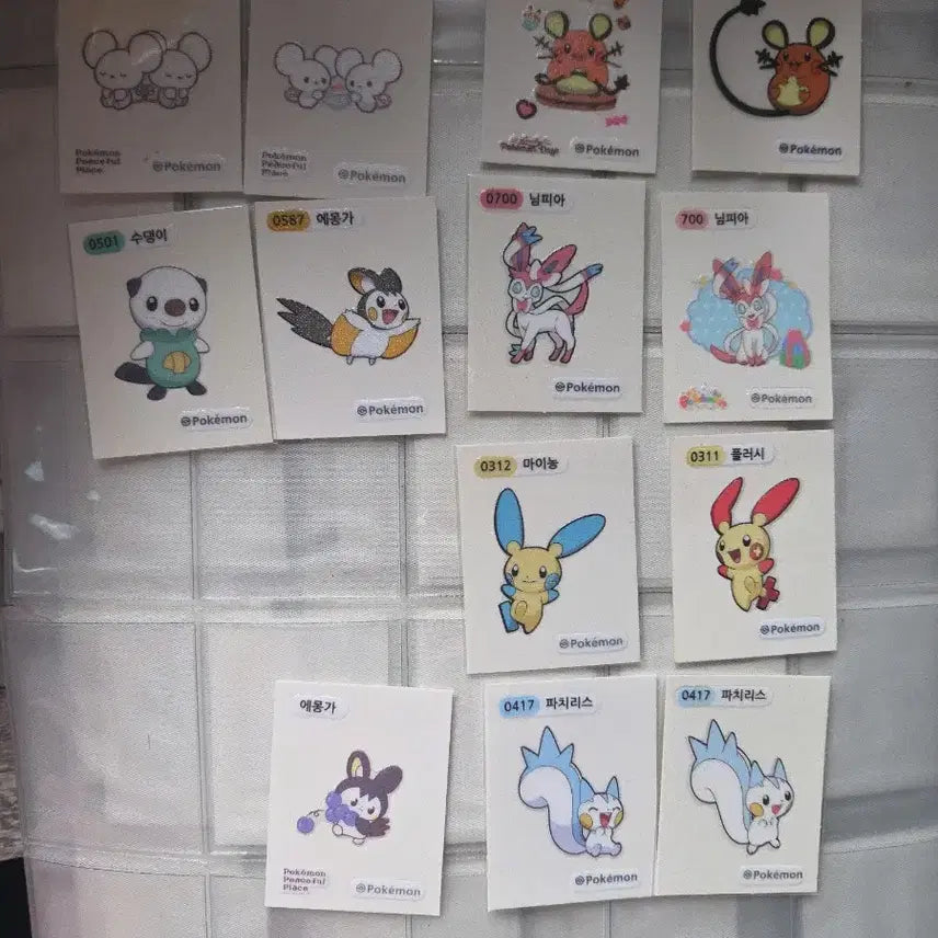 [BUNJANG] Pokemon Ddibbong Seal Collection - Rare Seals featuring Sylveon, Lucario, Mareep, Dedenne, and more / 포켓몬 띠부씰  레어씰 님피아 루카리오 두리쥐 데덴네 등