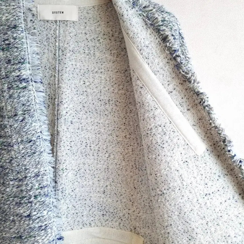 [BUNJANG] SYSTEM Tweed Long Cardigan / 한섬 SYSTEM 시스템 트위드 롱 가디건