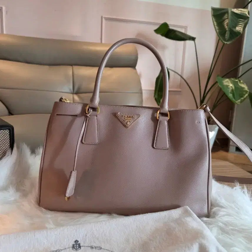 [BUNJANG] Prada BN1874 Saffiano Lux Tote Bag / 프라다 BN1874 인디핑크 사피아노 럭스 토트백, 스트랩