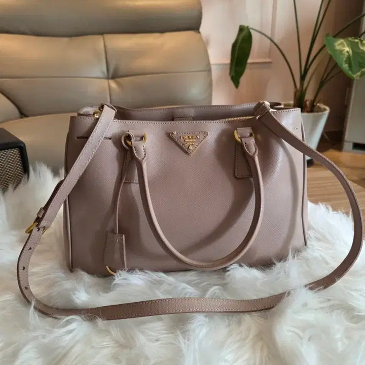 [BUNJANG] Prada BN1874 Saffiano Lux Tote Bag / 프라다 BN1874 인디핑크 사피아노 럭스 토트백, 스트랩