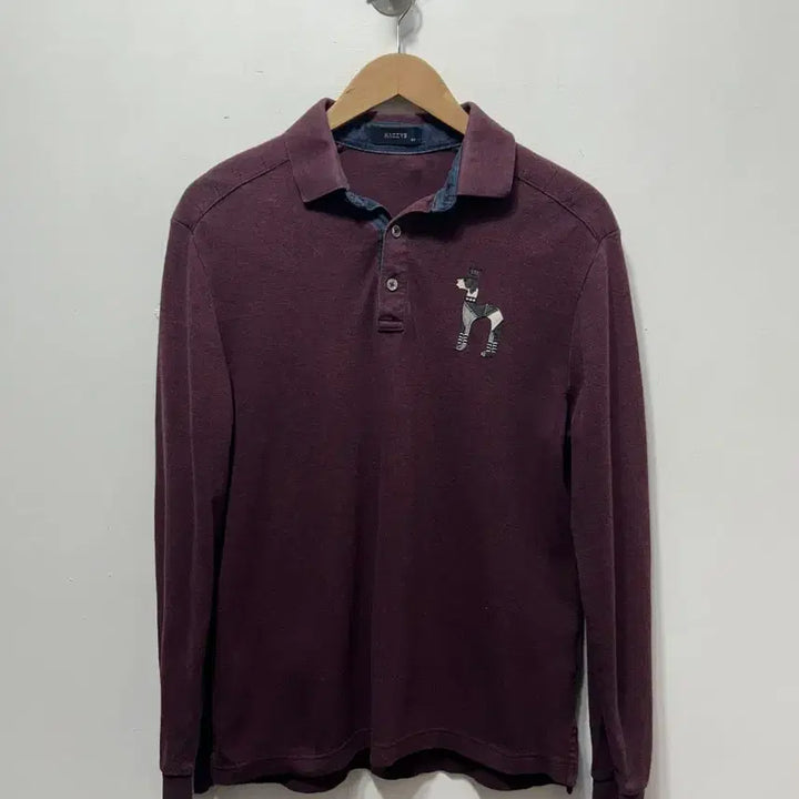 [BUNJANG] HAZZYS Burgundy Long Sleeve Polo Shirt (Size 100) / HAZZYS 헤지스 버건디 긴팔 폴로티 100사이즈