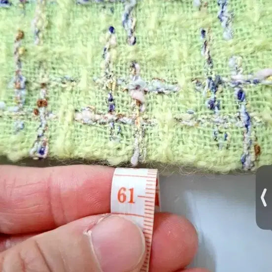 [BUNJANG] Tweed Skirt - Light Green, Size 66 / 트위드 스커트 연두색 66