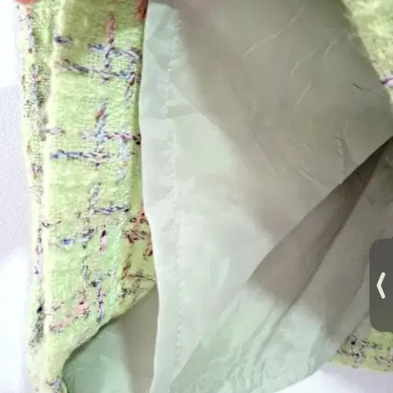 [BUNJANG] Tweed Skirt - Light Green, Size 66 / 트위드 스커트 연두색 66
