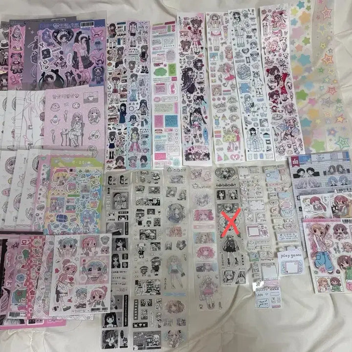 [BUNJANG] DIY Sticker Bundle Set / (가격인하) 다꾸스티커 45종 폴꾸 마테띵 페어 통판 키스컷 소녀 배경지