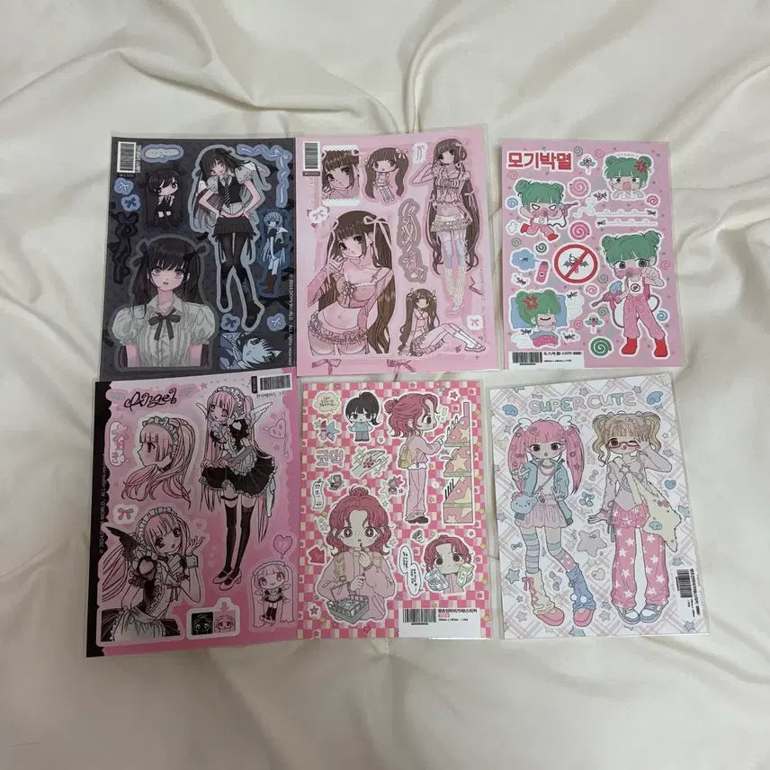 [BUNJANG] DIY Sticker Bundle Set / (가격인하) 다꾸스티커 45종 폴꾸 마테띵 페어 통판 키스컷 소녀 배경지