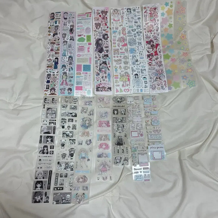 [BUNJANG] DIY Sticker Bundle Set / (가격인하) 다꾸스티커 45종 폴꾸 마테띵 페어 통판 키스컷 소녀 배경지