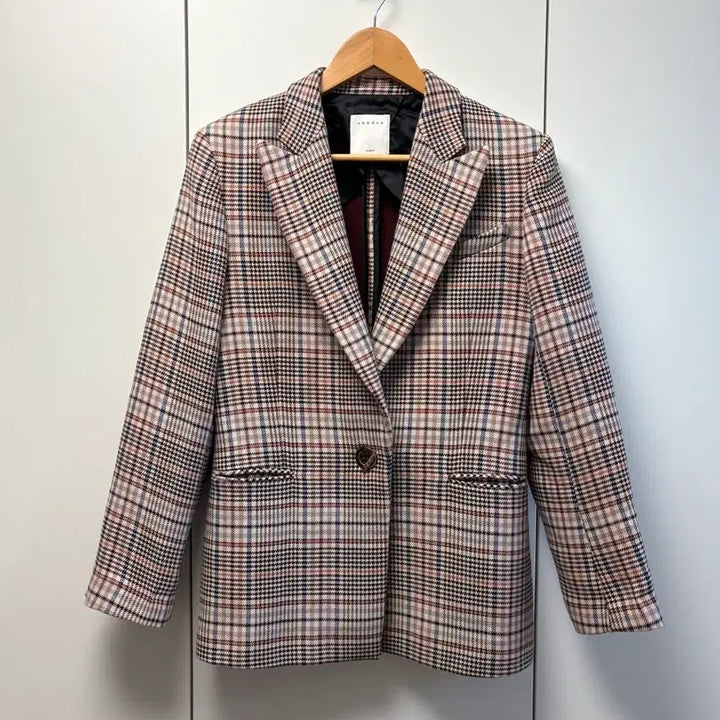 [BUNJANG] Sandro Checkered Blazer Jacket / 산드로 체크 자켓