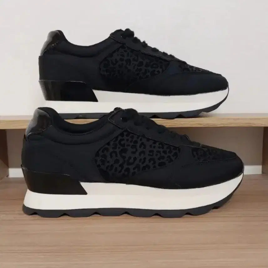 [BUNJANG] ZARA Animal Print Platform Sneakers (245) / 여성 자라 애니멀 프린트 키높이 스니커즈, (245)