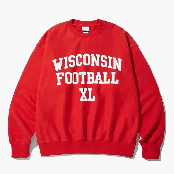 [BUNJANG] Outstanding V.S.C Wisconsin Sweatshirt Red L / 아웃스탠딩 V.S.C 위스콘신 스웻셔츠 맨투맨 L 새상품