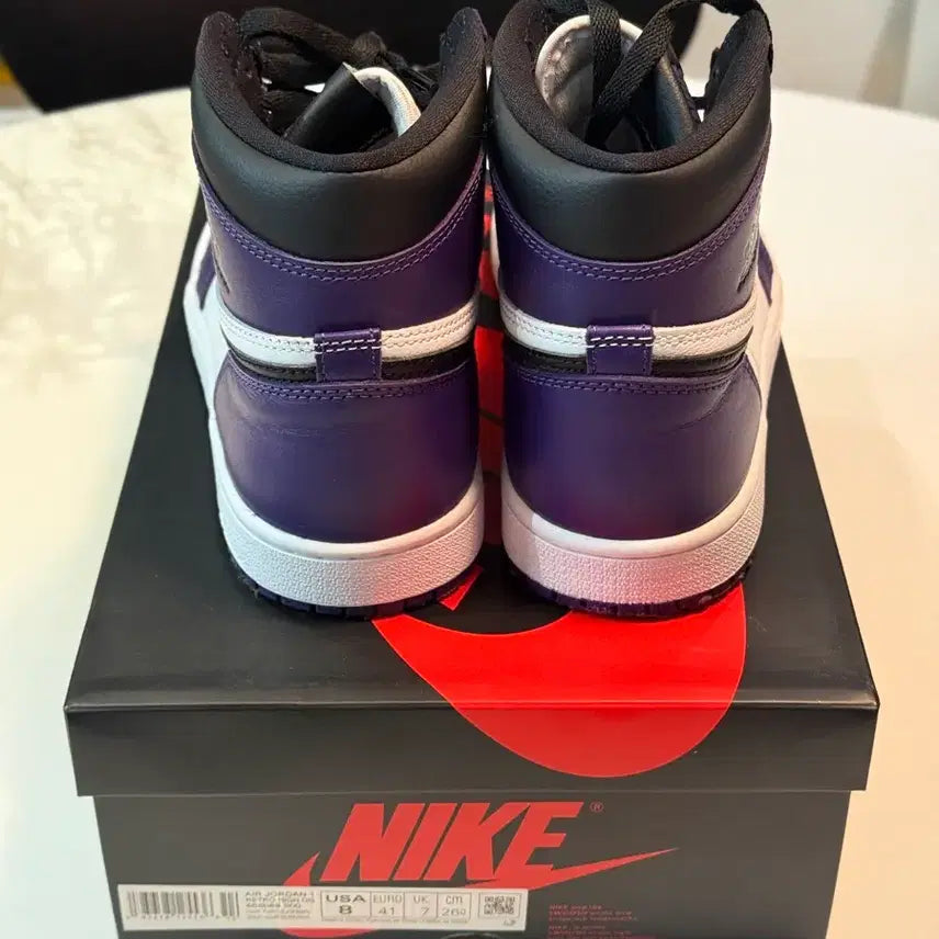 [BUNJANG] Jordan 1 Retro High OG Court Purple 2020 (Size 260) / [260] 조던 1 레트로 하이 OG 코트 퍼플 2020