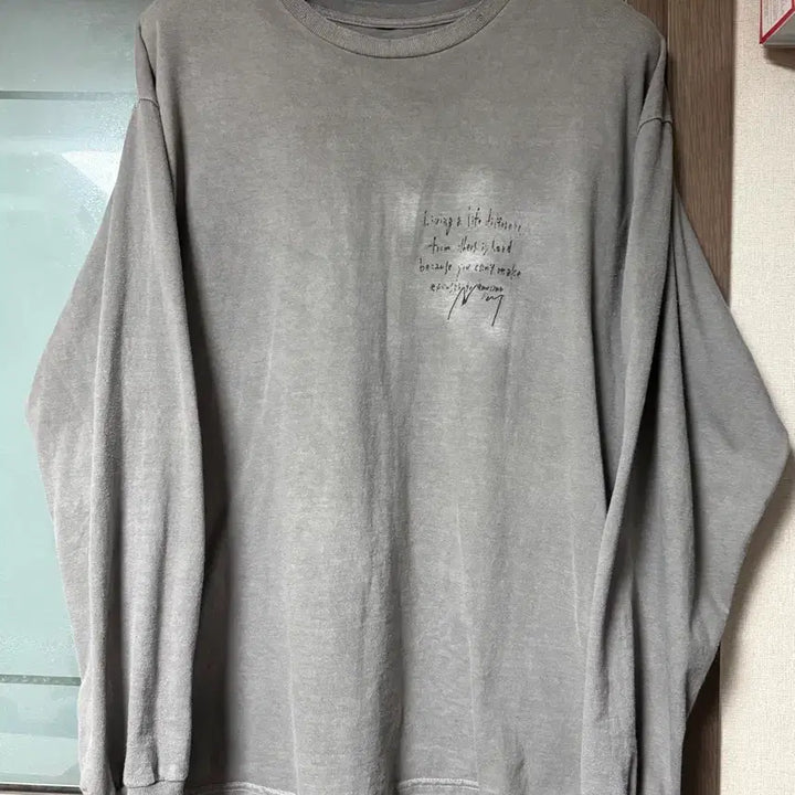 [BUNJANG] Anselm Message Long Sleeve Gray / [1]안셀름 메시지 롱슬리브 그레이 팝니다