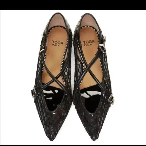 [BUNJANG] TOGA PULLA Mesh Strap Shoes Black / TOGA PULLA 메쉬 스트랩 슈즈 블랙