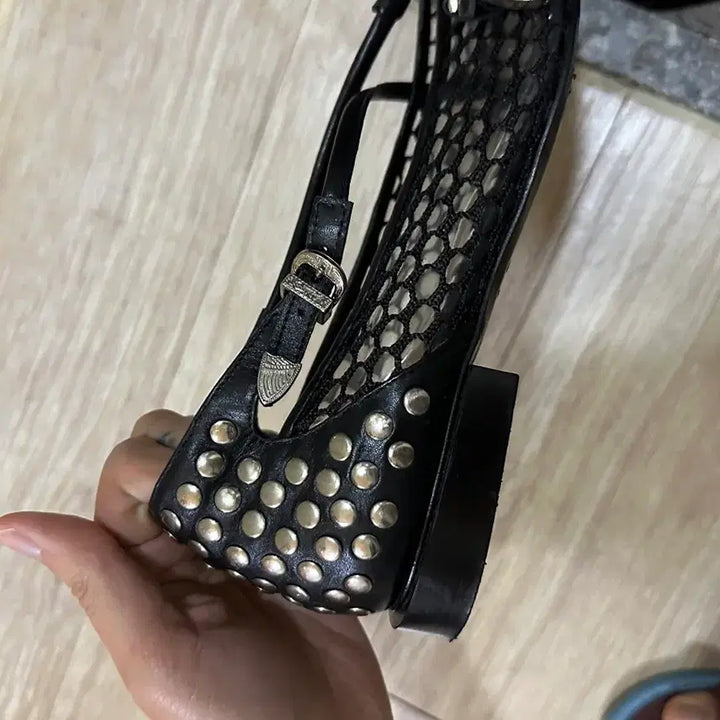 [BUNJANG] TOGA PULLA Mesh Strap Shoes Black / TOGA PULLA 메쉬 스트랩 슈즈 블랙