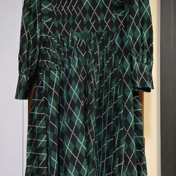 [BUNJANG] Egoist Argyle Check Long Dress (Size 66) / 에고이스트 아가일 체크 롱 원피스 (66)