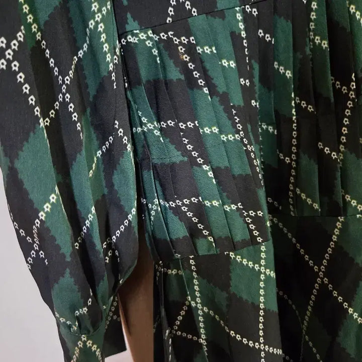 [BUNJANG] Egoist Argyle Check Long Dress (Size 66) / 에고이스트 아가일 체크 롱 원피스 (66)
