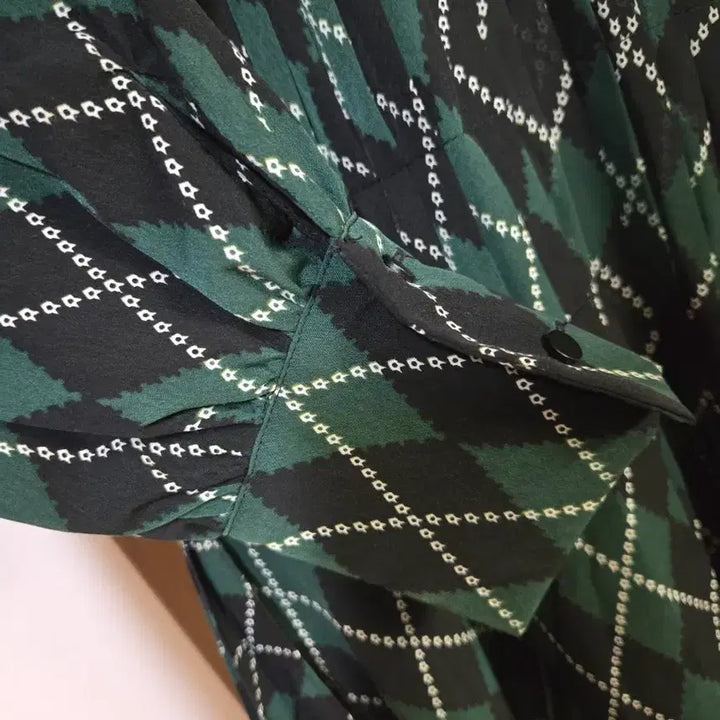 [BUNJANG] Egoist Argyle Check Long Dress (Size 66) / 에고이스트 아가일 체크 롱 원피스 (66)