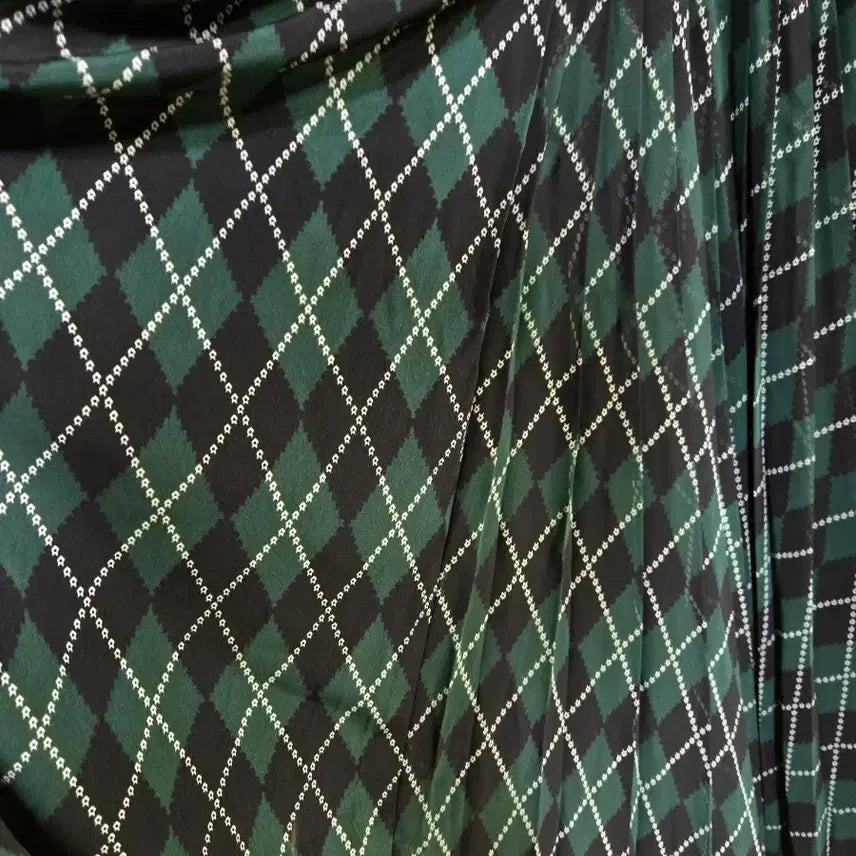[BUNJANG] Egoist Argyle Check Long Dress (Size 66) / 에고이스트 아가일 체크 롱 원피스 (66)