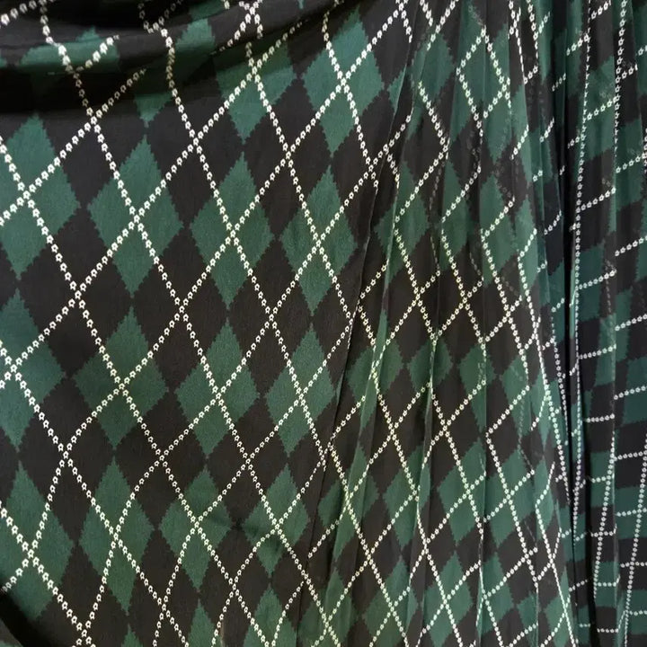 [BUNJANG] Egoist Argyle Check Long Dress (Size 66) / 에고이스트 아가일 체크 롱 원피스 (66)