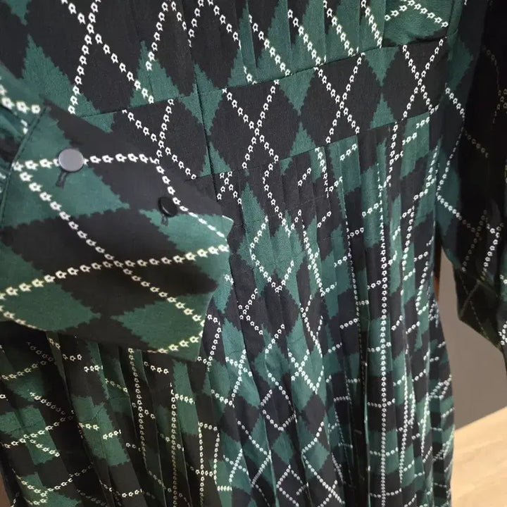 [BUNJANG] Egoist Argyle Check Long Dress (Size 66) / 에고이스트 아가일 체크 롱 원피스 (66)