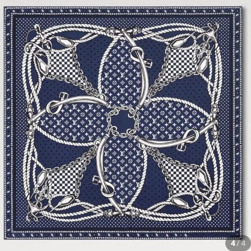 [BUNJANG] Louis Vuitton Silk Square Scarf 70x70 / 루이비통 실크 스퀘어 70X70 풀박스